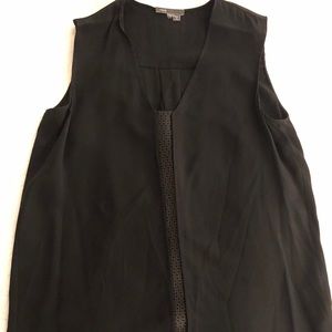 Vince Silk and Leather Top